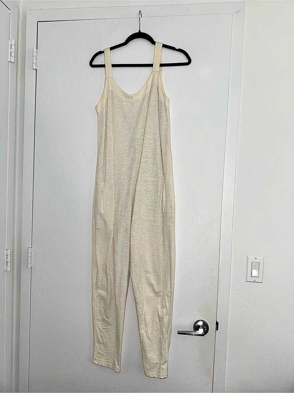 Heel Athens Lab Onesie Cream Sleeveless Jumpsuit